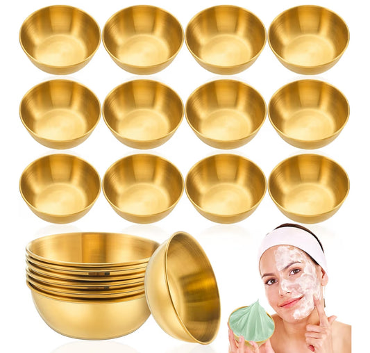 Set of 6 gold bowls