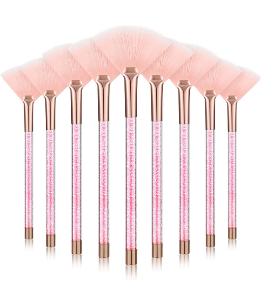 Pack of 9 facial brushes