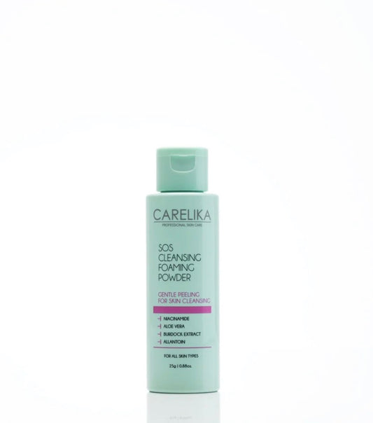 CARELIKA SOS Cleansing Powder (with Niacinamide) - Green Bottle 25gr