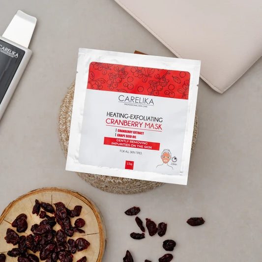 CARELIKA Heating - Exfoliating Cranberry Mask Sachet 15gr