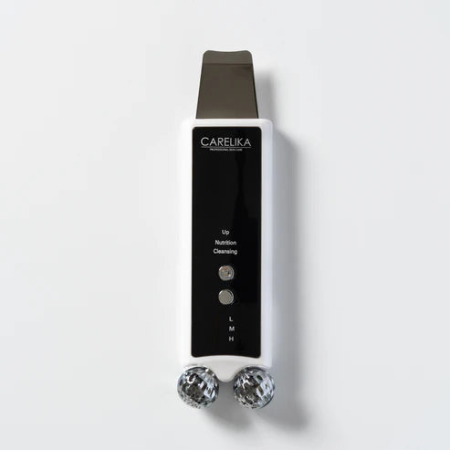 CARELIKA 2in1 Double-Roller & Ultrasonic Skin Scrubber